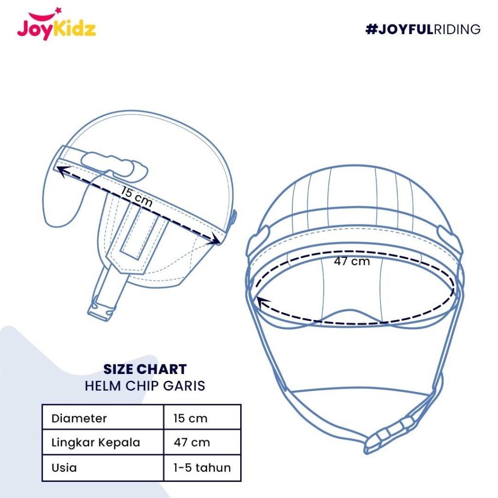 Sizing Helm Chip Garis Joykidz#joykidz #joyfulriding #activesafetywithjoykidz #helmanak #brandlokal #belilokal persegi